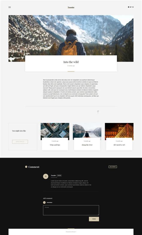 Travel blog website