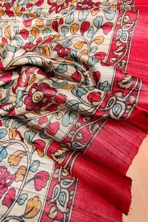 Tarannum - Digital Printed Bhagalpuri Ghicha Tussar Silk Sari | Linen World