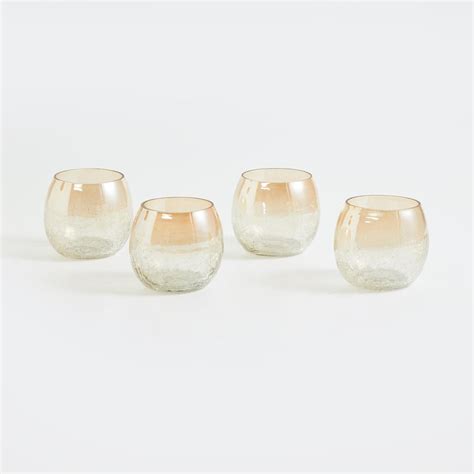 Buy Corsica Fest Set of 4 Glass Candle Holders from Corsica by Home ...