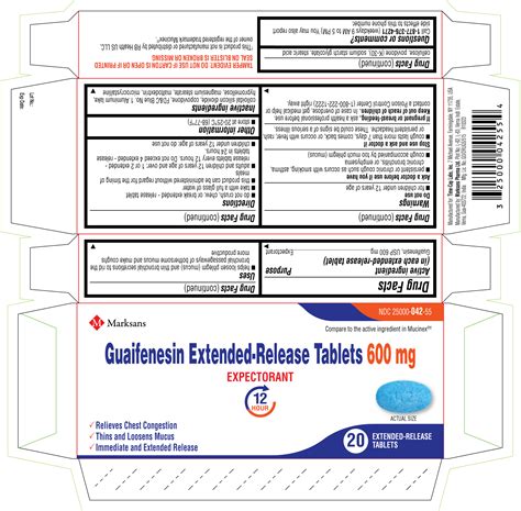 DailyMed - GUAIFENESIN 600 MG tablet GUAIFENESIN 1200 MG tablet