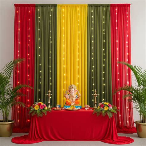 Buy Sparkling Glittery Ganpati Backdrop in India at Best Price - Zop by ...