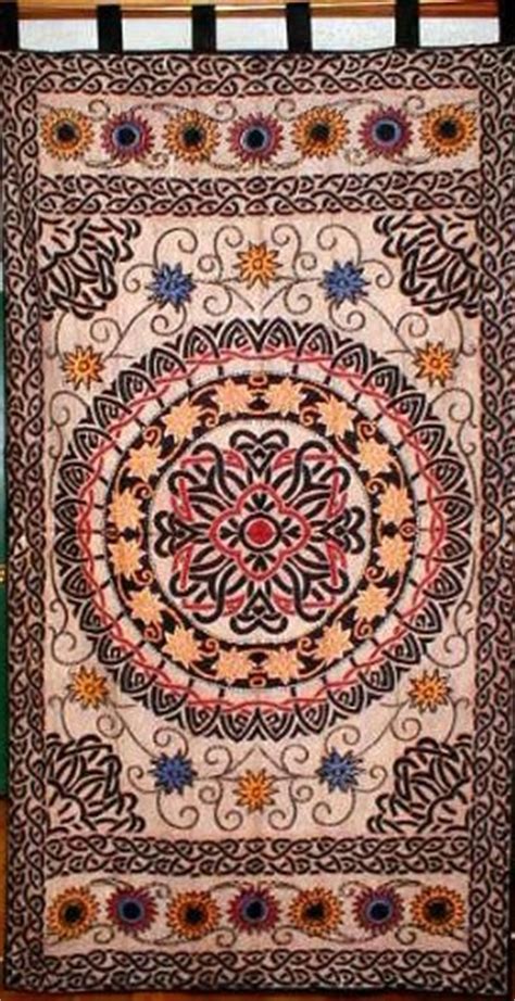 Celtic Sunflower Tab Top Curtain-Drape-Door Panel by India Arts ...