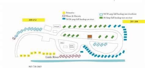 Site Layout & Directions - Little River Campground and RV Resort
