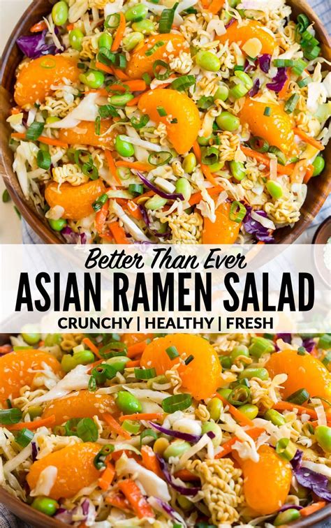 A fresh HEALTHY version of the ridiculously amazing Asian ramen salad ...