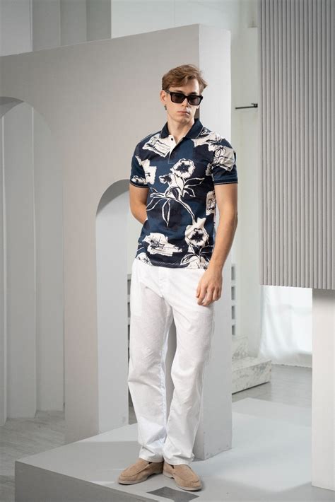 Men's Navy Floral Polo- Rig Anthony – RIG ANTHONY
