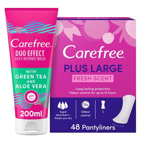 Buy Carefree Panty Liners, Plus Large, Fresh Scent, Pack of 48 ...