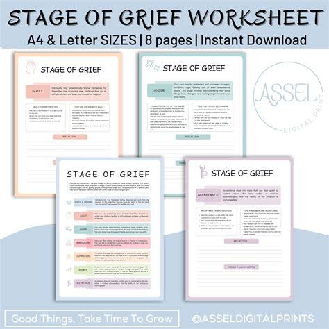5 Stages Of Grief Worksheet Worksheet List