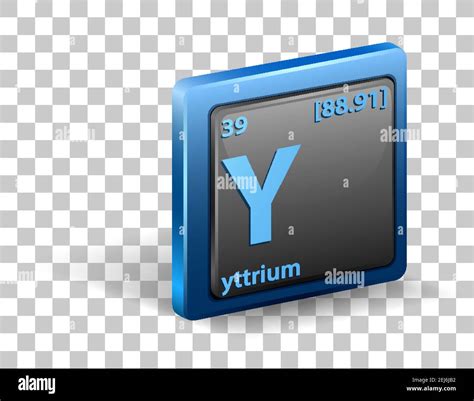 Yttrium chemical element. Chemical symbol with atomic number and atomic mass. illustration Stock ...