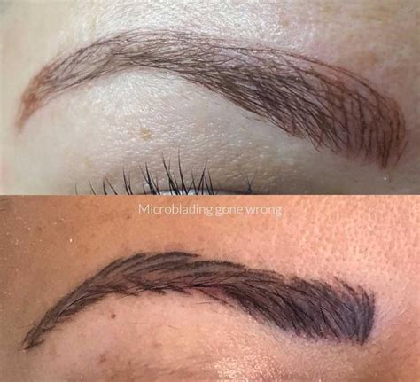 Image result for Bad Microblading Eyebrows