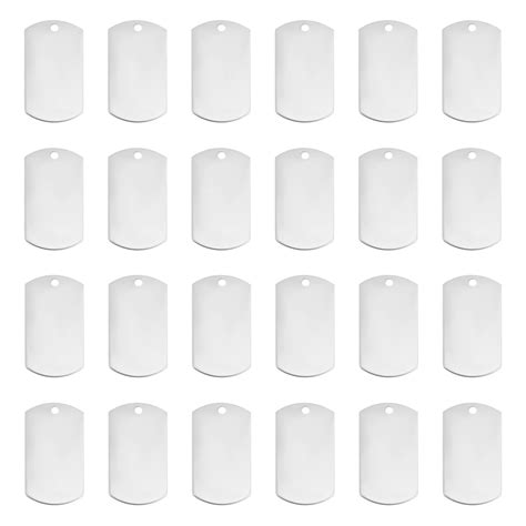 PH PandaHall 50PCS 3mm Rectangle Stamping Blank Tags Stainless Steel ...