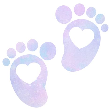 Pegadas De Bebê Em Aquarela Roxa PNG , Bebê, Pegada, Roxa Imagem PNG e ...