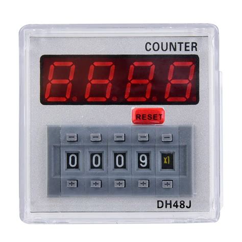 Digital Counter Relay, DH48J-A 24V/220V Digital Counter Relay LED ...