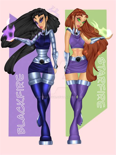 Blackfire and Starfire by ArtThatsKK on DeviantArt