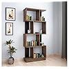 home by Nilkamal Checkers Engineered Wood 4 Tier Bookshelf in Walnut ...