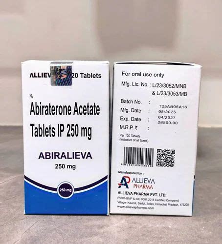 Prostate Cancer Medicines - Abiralieva 250 Mg Abiraterone Acetate ...