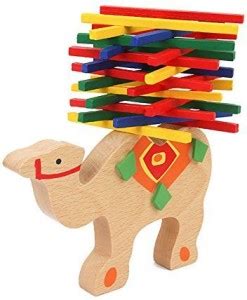Genrc Biowow Camel Stacking Blocks Educational Balance Beam Toys Wooden ...