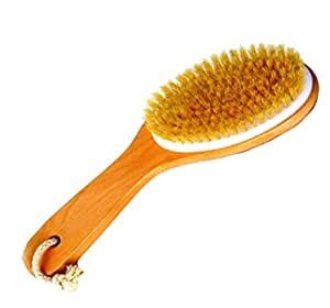 Buy 100% Natural Boar Bristle Body Brush with Wooden Handle by Spa ...