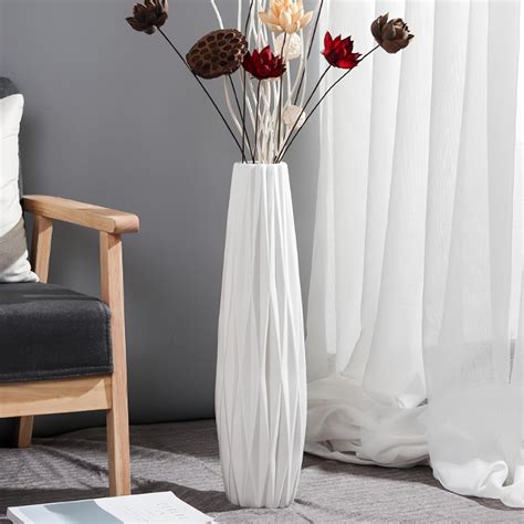 Amazon.com: White Tall Floor Vase, 28" Ceramic Large Vase, Decorative ...