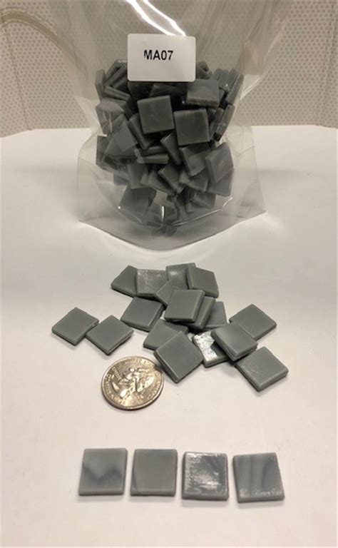 Grey Mosaic Craft Tile from Hakatai--5/8 inch
