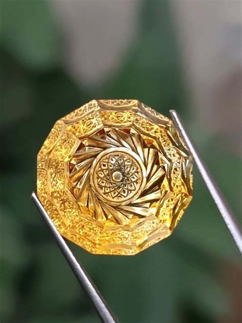 Buy Beautiful Handcurved Citrin Fantasy Cut Gemstone for Citrin Pendant ...