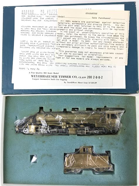 Lot - Northwest Short Line Brass Weyerhaeuser Locomotive