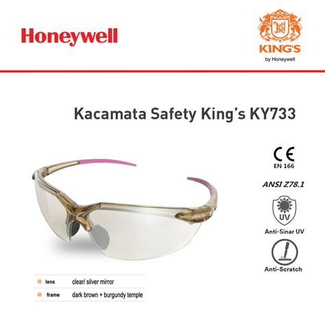 Honeywell Kacamata Safety Kings KY733 with Sporty & Stylish Design ...