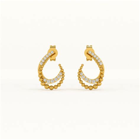 Buy Almond Stones Stud Earrings | Gold Plating – PALMONAS