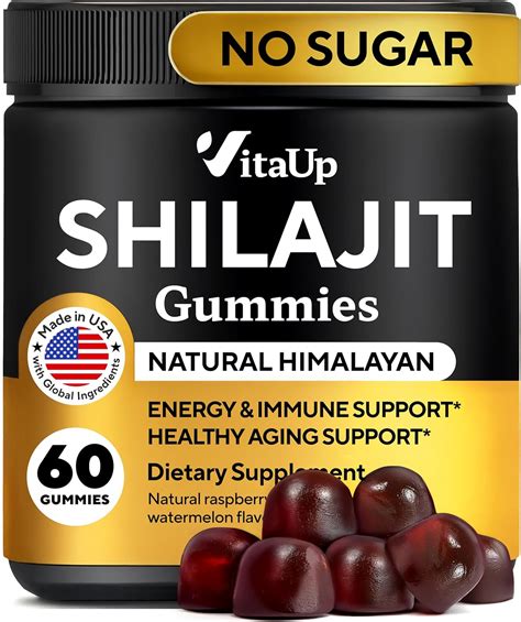 Amazon.com: VitaUp Himalayan Shilajit Gummies for Men & Women - Pure Shilajit for Men Gummies ...