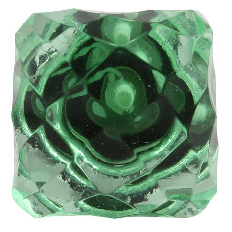 Green Glass Square Cut Wine Stopper
