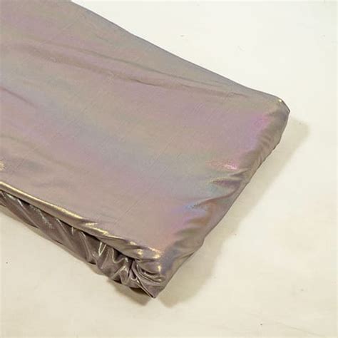 Raibow Foil Taupe Grey Jersey Fabric