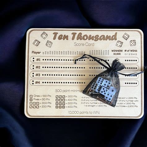 Ten Thousand Dice Game | Family Time | Game Night | Camping | Wood Game ...