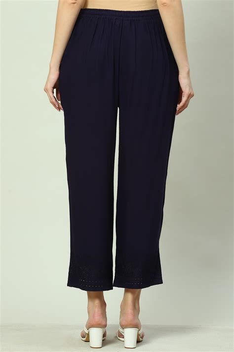 Navy Rayon Palazzo