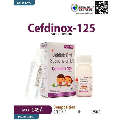 CEFDINOX-125 DRY SYRUP Human Biolife India Pvt. Ltd.