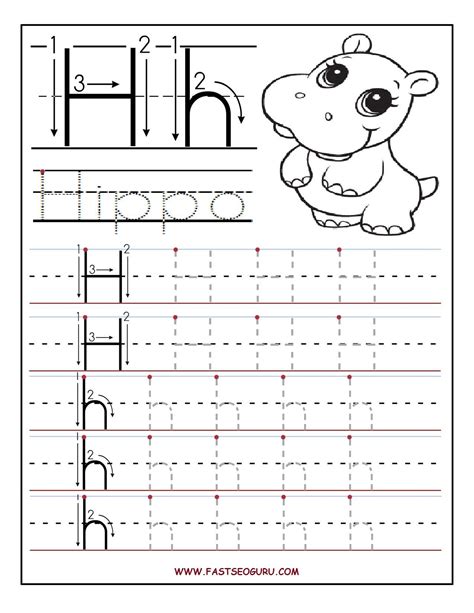 Letter H Worksheets Free Printables | AlphabetWorksheetsFree.com