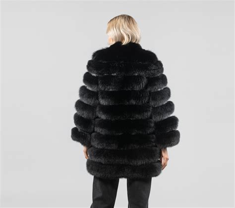 Horizontal Layer Fox Fur Jacket - Real fox fur - Haute Acorn - Horizontal Layers