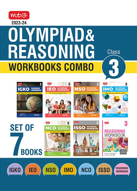 MTG Class 3: Work Book and Reasoning Book Combo for NSO-IMO-IEO-NCO-IG ...