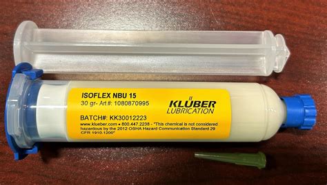 Kluber Isoflex NBU 15 High Speed Spindle Bearing Grease 30cc Syringe ...