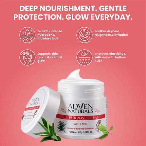 Adven Naturals All Purpose Cream with Aloe Vera, Berberis & Calendula
