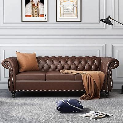 AVZEAR 84 Chesterfield Sofa 3-Seater, Classic Roll India | Ubuy