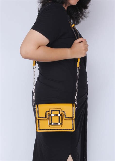 Get Metallic Outline Buckle Closure Cross-Body at ₹ 1200 | LBB Shop