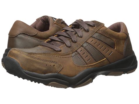 Skechers Classic Fit Larson - Nerick (dark Brown Leather) Lace Up ...
