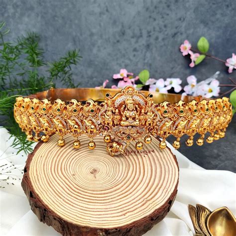 Majestic Lakshmi and Elephant Design Bridal Hip Belt – AJ Punnagai
