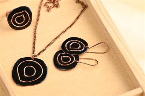 Hand Crafted Copper Enamel - Vartul Black Set – ekibeki