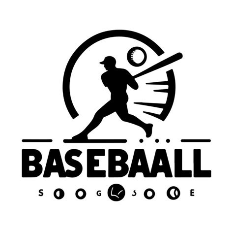 Desenho de modelo de logotipo de beisebol vetorial gratuito | Vetor Premium
