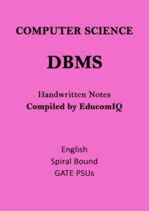 DBMS Notes Of Computer Science For GATE: Buy DBMS Notes Of Computer ...