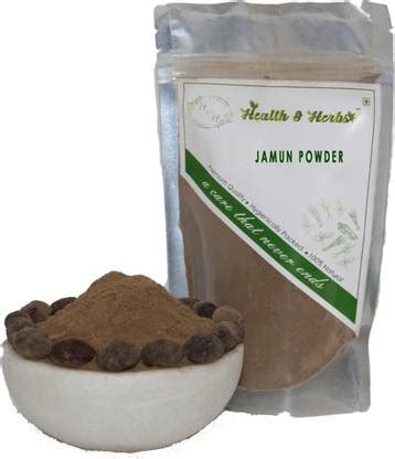 HEALTH & HERBS 100% Pure & Natural Jamun Guthli Powder-Jamun Seeds ...
