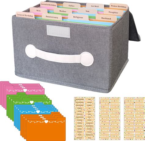 Amazon.com: Kalolo Malosi Greeting Card Organizer Box with Dividers ...