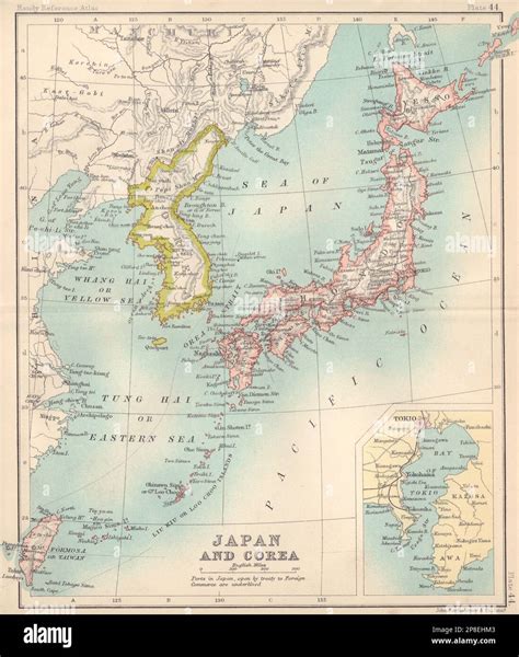 Korea japan map hi-res stock photography and images - Alamy