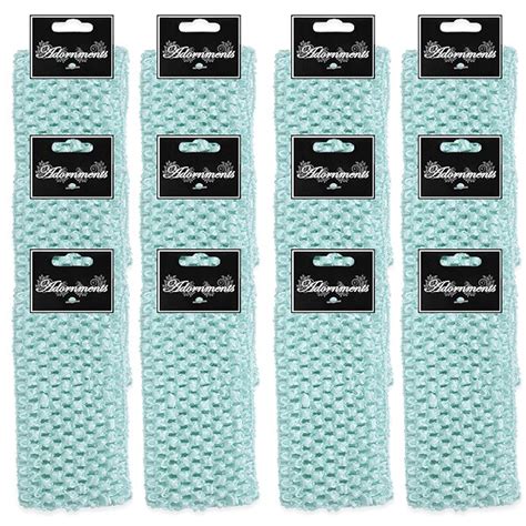 Pack of 12 Elastic Crochet Headbands – Flexible & Stylish, Color: Baby ...