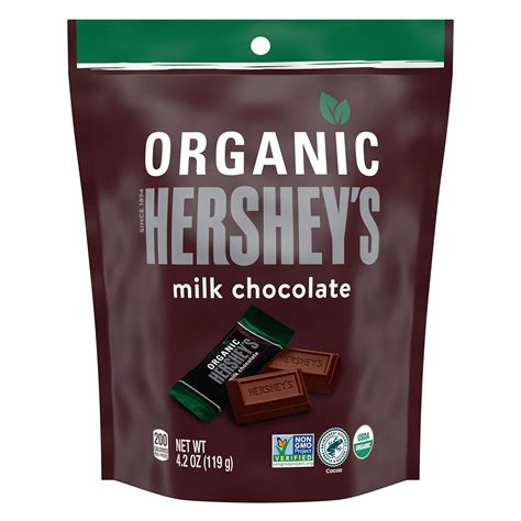 Buy HERSHEY'S Organic Milk Chocolate Candy Bars, Individually Wrapped ...